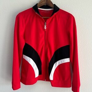 OLEG CASSINI SPORT Red Black Tracksuit Jacket M